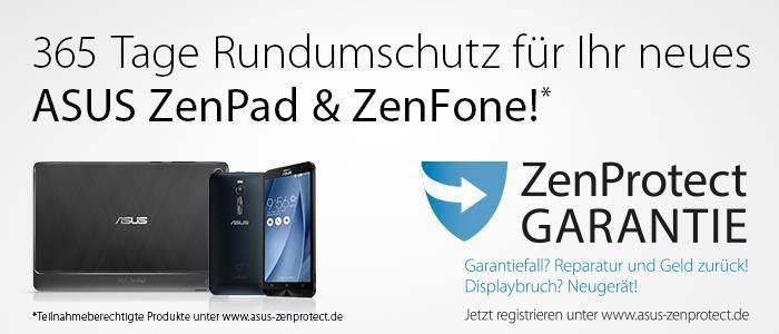 Asus ZenProtect gewährt erweiterte Garantie