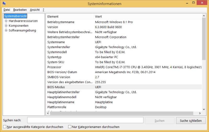 BIOS- von UEFI-PCs unterscheiden